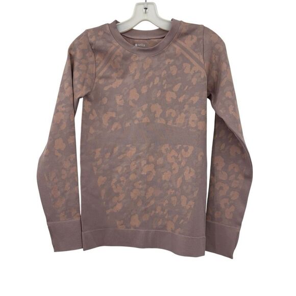Zella Compression Baselayer Shirt In Animal Print Women’s Size S - Picture 1 of 5